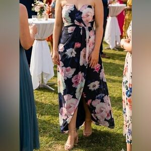 City Chic Wonderland Maxi Dress in Pink Floral